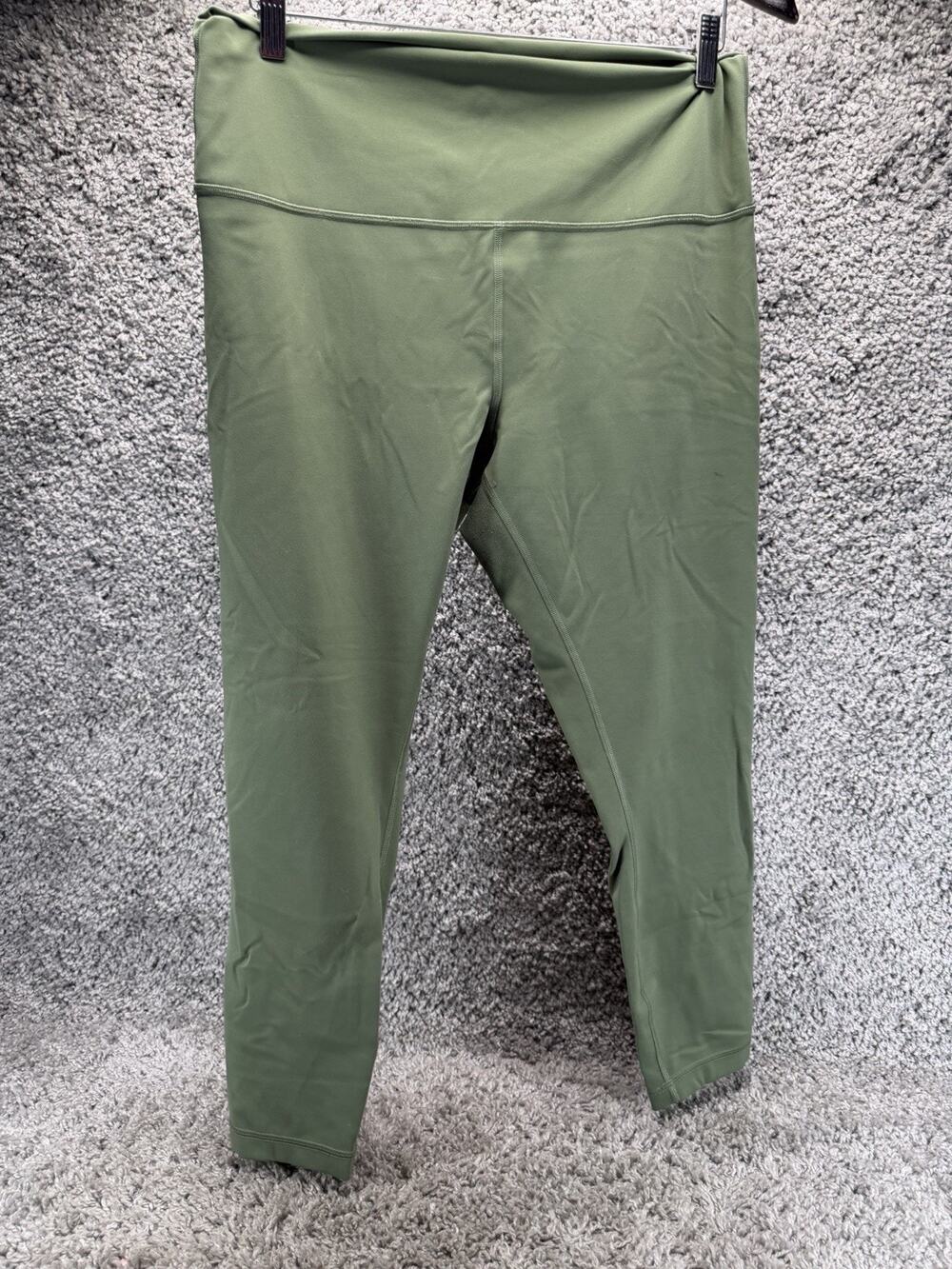 Women’s Lululemon Align High Rise Crop Leggings Green Plus Size 16 Soft Nulu Fab
